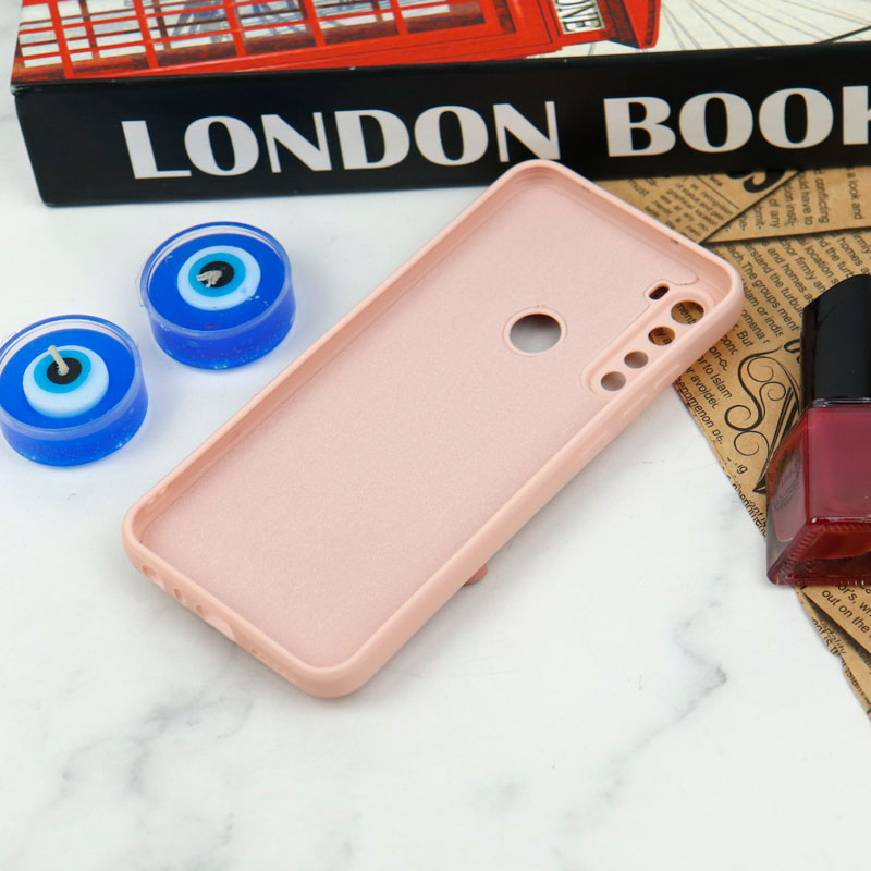 قاب سیلیکونی عروسکی محافظ لنزدار طرح خرسی صورتی Xiaomi Redmi Note 8