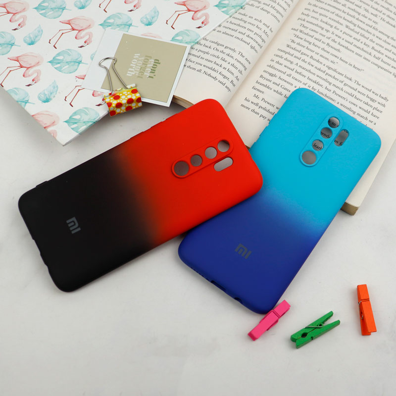 قاب سیلیکونی محافظ لنزدار دو رنگ Xiaomi Redmi Note 8 Pro