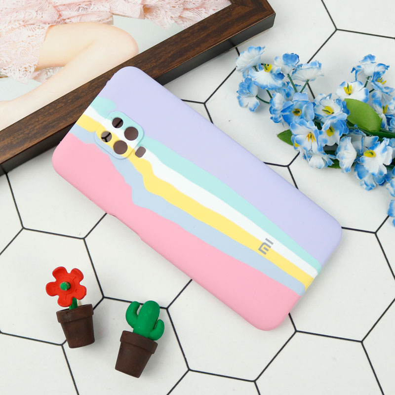 قاب سیلیکونی اورجینال رنگین کمانی محافظ لنزدار Xiaomi Redmi Note 9s