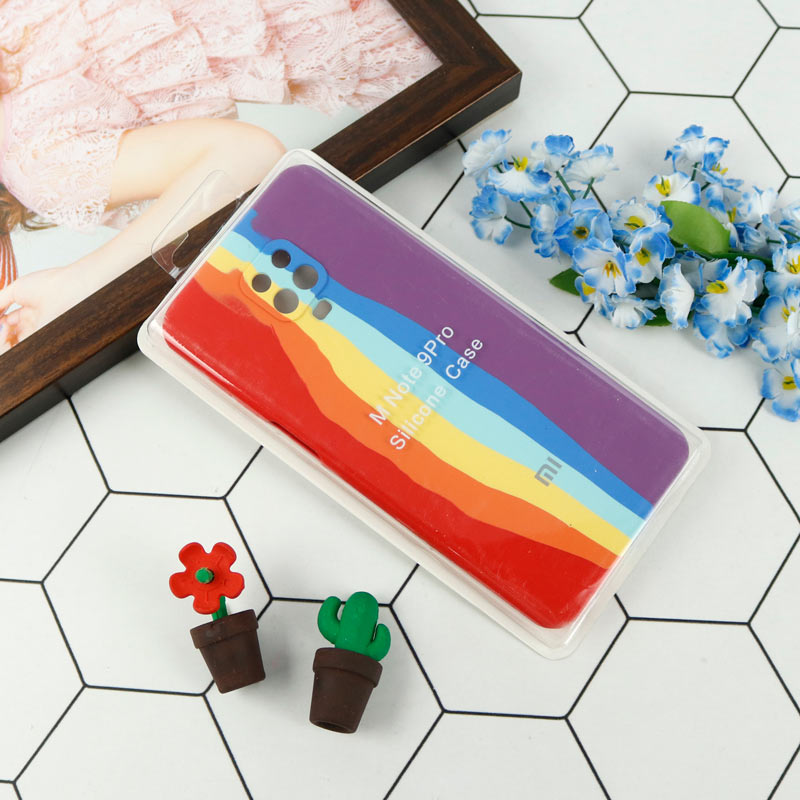 قاب سیلیکونی اورجینال رنگین کمانی محافظ لنزدار Xiaomi Redmi Note 9s