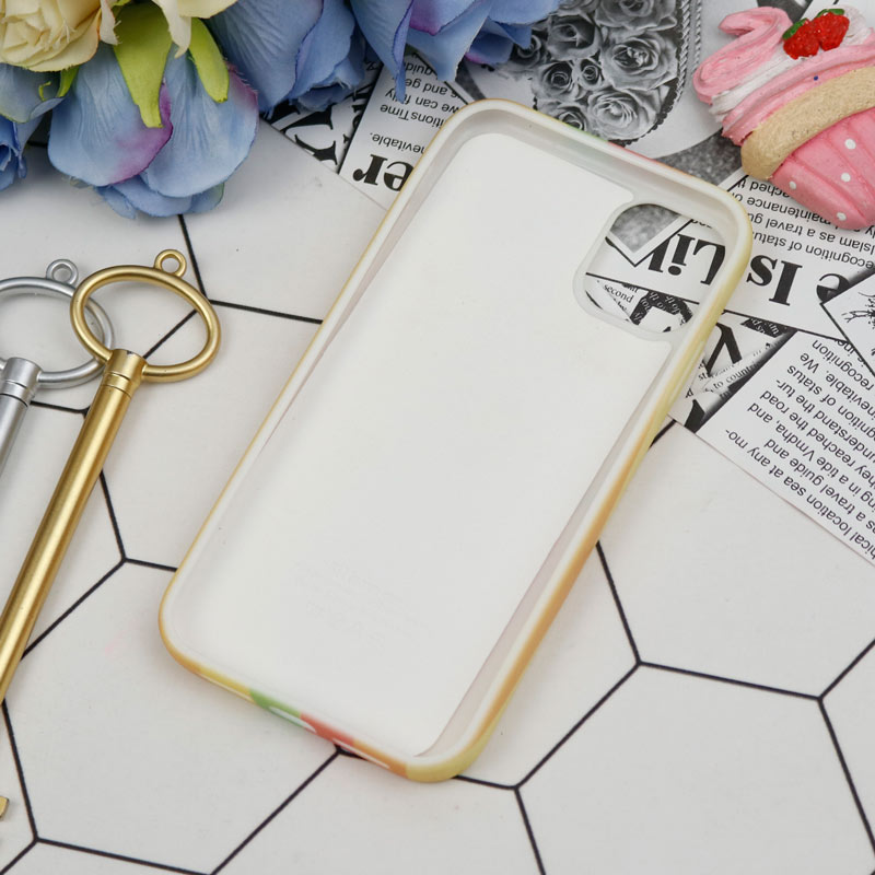 قاب سیلیکونی محافظ لنزدار کبریتی طرح آبرنگی iPhone 11
