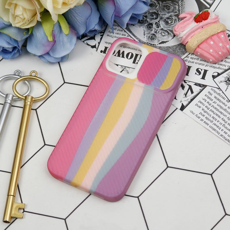 قاب سیلیکونی محافظ لنزدار کبریتی طرح آبرنگی iPhone 11