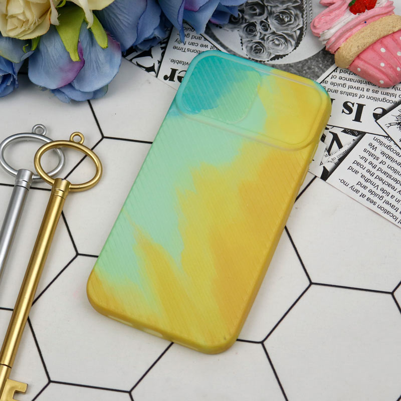 قاب سیلیکونی محافظ لنزدار کبریتی طرح آبرنگی iPhone 11
