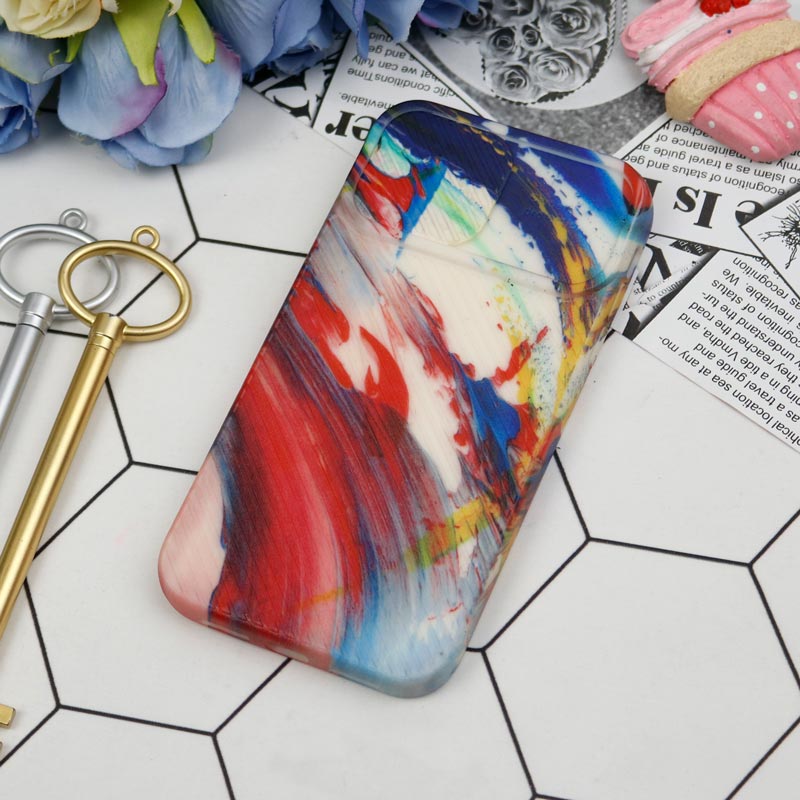 قاب سیلیکونی محافظ لنزدار کبریتی طرح آبرنگی iPhone 11