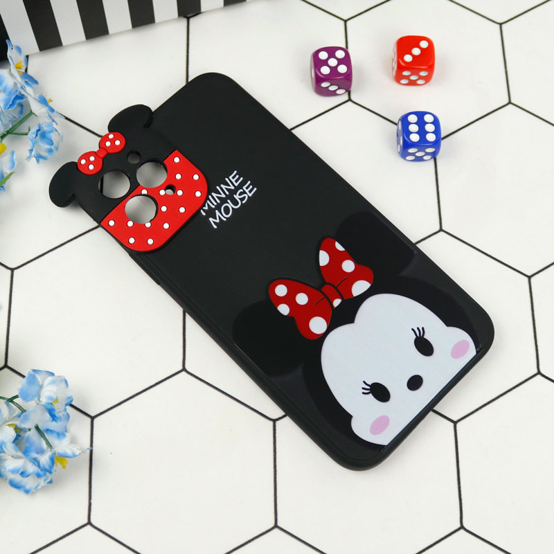 قاب سیلیکونی عروسکی محافظ لنزدار طرح Minnie Mouse آیفون iPhone 11 Pro Max