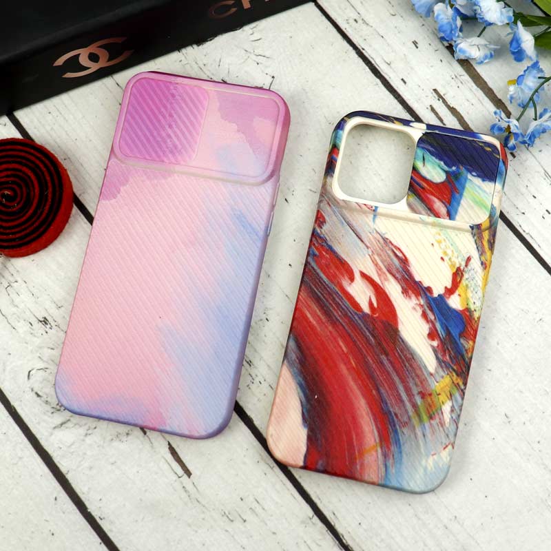 قاب سیلیکونی محافظ لنزدار کبریتی طرح آبرنگی iPhone 12 Pro Max