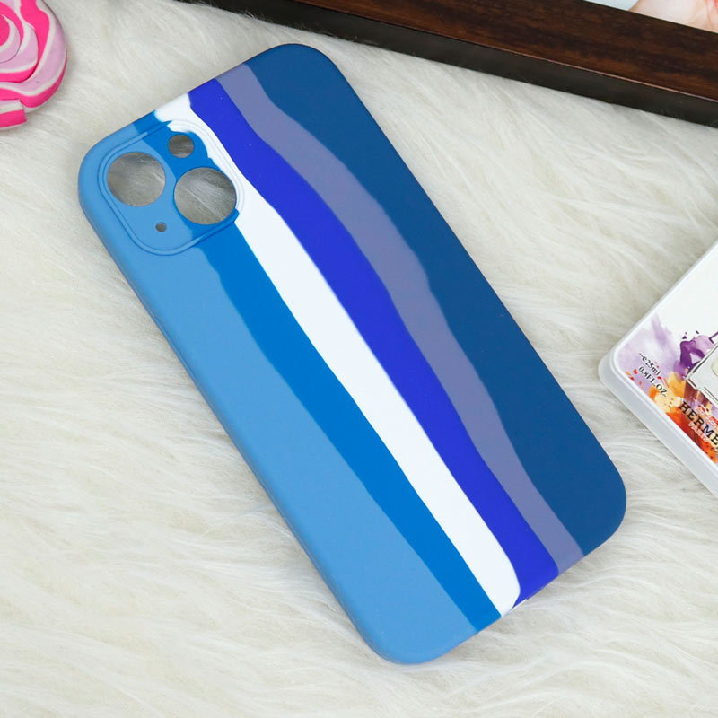 قاب سیلیکونی اورجینال رنگین کمانی محافظ لنزدار iPhone 13