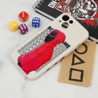 قاب سیلیکونی محافظ لنزدار طرح اسکویید گیم iPhone 13 کد 5