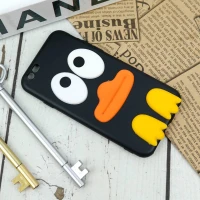 قاب سیلیکونی اردک مشکی محافظ لنزدار iPhone 6/6s