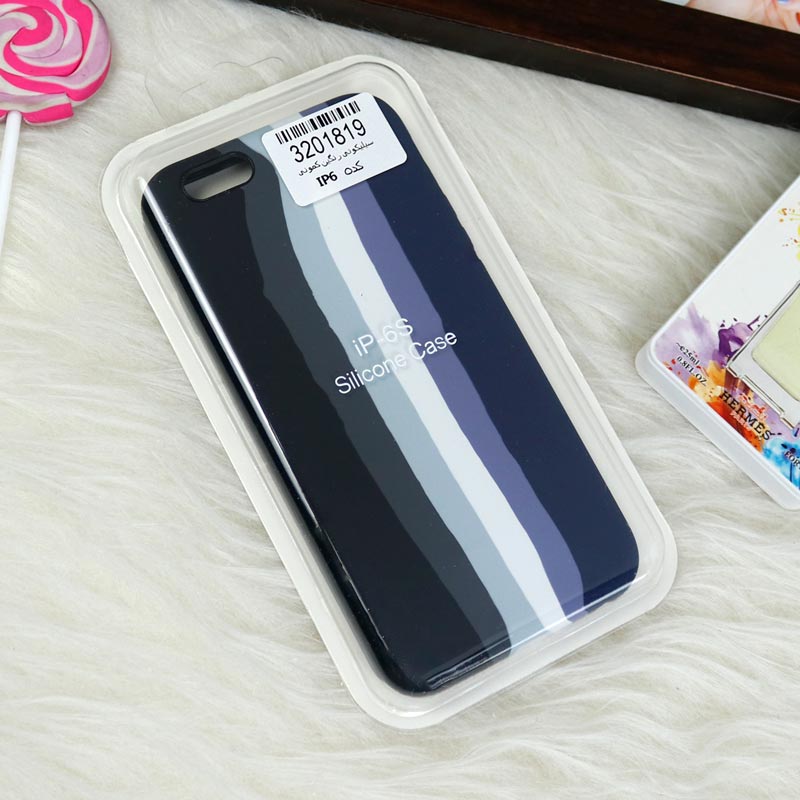 قاب سیلیکونی اورجینال رنگین کمانی iPhone 6/6s