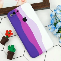 قاب سیلیکونی اورجینال رنگین کمانی محافظ لنزدار iPhone 7 Plus / 8 Plus