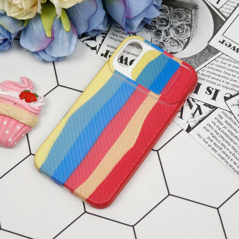 قاب سیلیکونی محافظ لنزدار کبریتی طرح آبرنگی iPhone X/XS