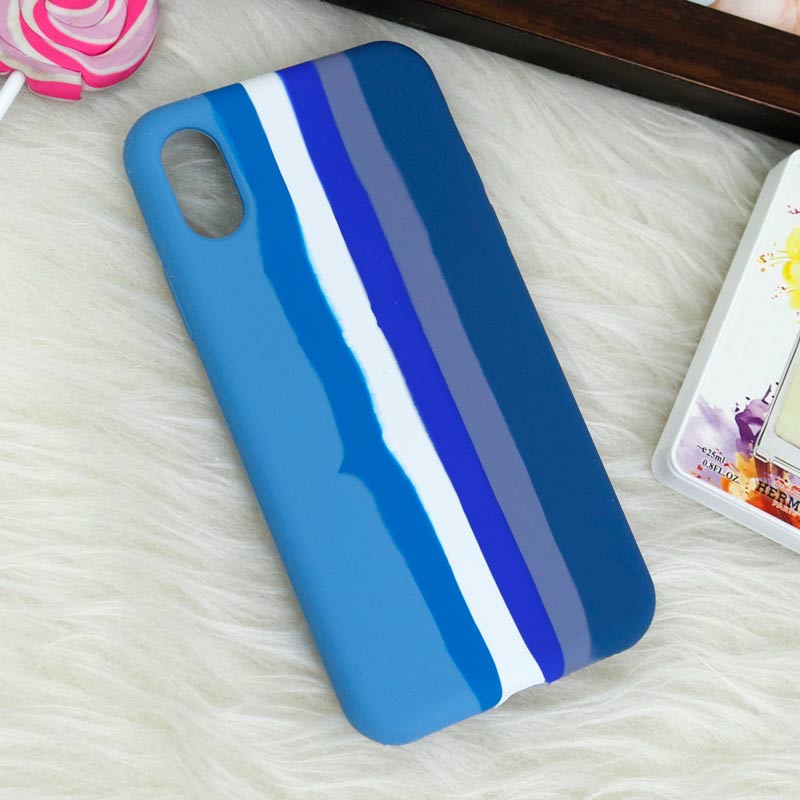 قاب سیلیکونی اورجینال رنگین کمانی iPhone X/XS