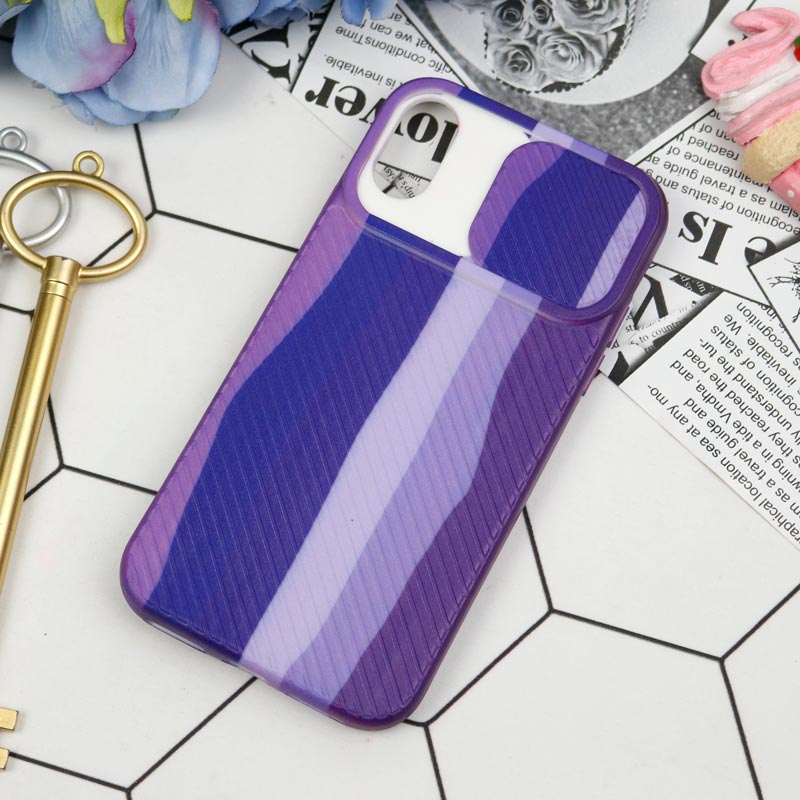 قاب سیلیکونی محافظ لنزدار کبریتی طرح آبرنگی iPhone X/XS