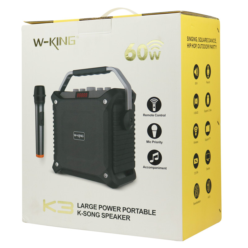 اسپیکر بلوتوثی رم و فلش خور W-King K3 + میکروفون و ریموت کنترل