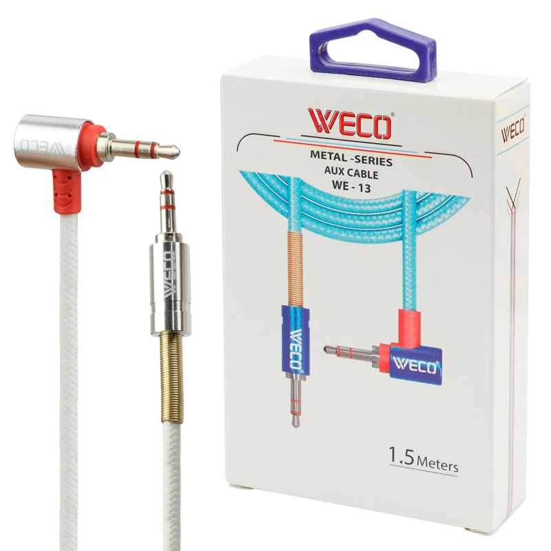 کابل Weco Metal Series WE-13 AUX یکسر L طول 1.5 متر
