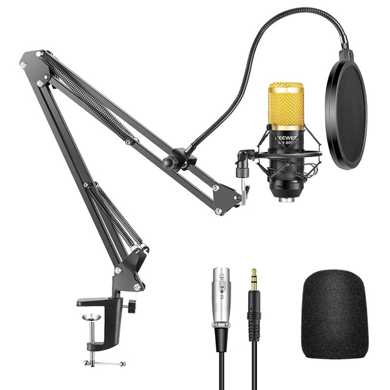 میکروفون کندانسور و پایه لرزشگیر Westcott BM800 + پاپ فیلتر