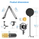 میکروفون کندانسور و پایه لرزشگیر Westcott BM800 + پاپ فیلتر