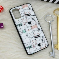 قاب محافظ لنزدار پشت گلسی طرحدار گربه Xiaomi Poco M3