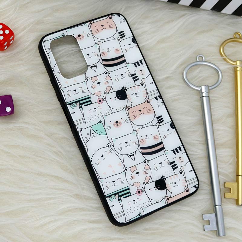 قاب محافظ لنزدار پشت گلسی طرحدار گربه Xiaomi Poco M3