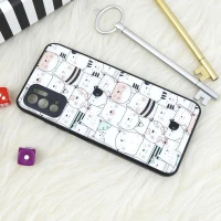 قاب محافظ لنزدار پشت گلسی طرحدار گربه Xiaomi Poco M3 Pro