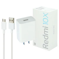 شارژر دیواری فست شارژ Xiaomi Redmi 10X 3A QC3.0 PD 22.5W سرجعبه + کابل Type-C و جعبه گوشی