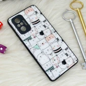 قاب محافظ لنزدار پشت گلسی طرحدار گربه Xiaomi Redmi Note 10 Pro
