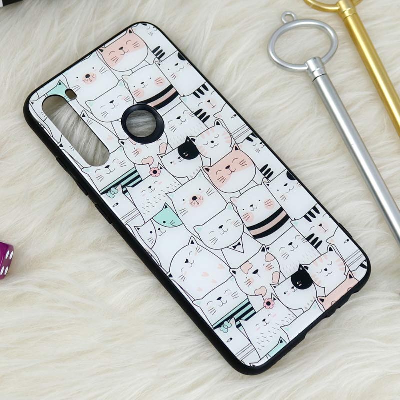 قاب پشت گلسی طرحدار گربه Xiaomi Redmi Note 8