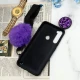 قاب ماربل طلایی پوم پوم دار + پاپ سوکت الماسی Xiaomi Redmi Note 8
