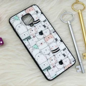 قاب پشت گلسی طرحدار گربه Xiaomi Redmi Note 9s / Note 9 Pro