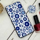 قاب طرحدار محافظ لنزدار کشویی + پاپ سوکت طرح چشم و نظر Redmi Note 9s / Note 9 Pro سری B