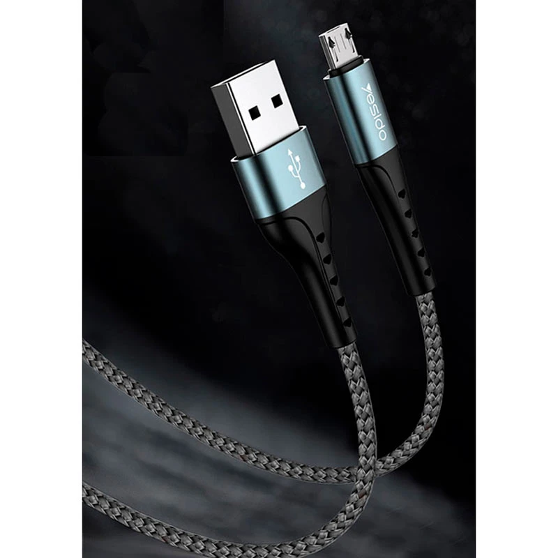 کابل میکرو یو اس بی فست شارژ 2.4 آمپر یسیدو CA62 طول 1.2 متر