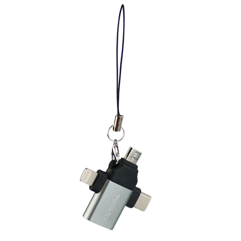 تبدیل Yesido GS15 OTG USB To MicroUSB / Lightning / Type-C