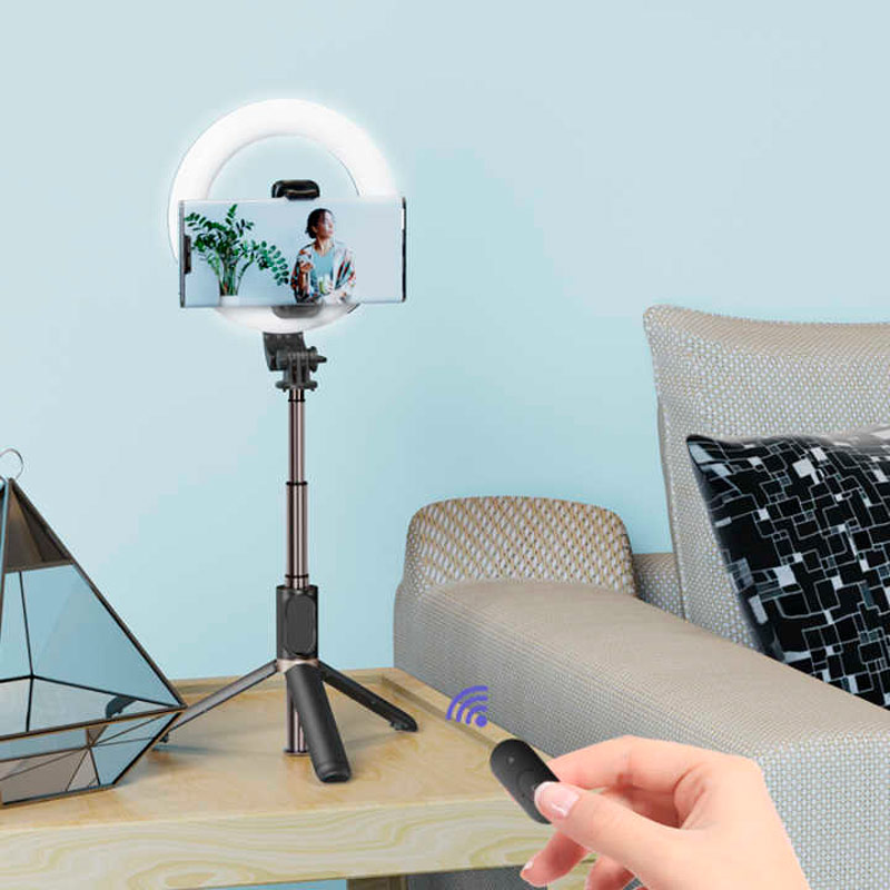 رینگ لایت پایه دار 6 اینچ Yesido SF12 + ریموت کنترل