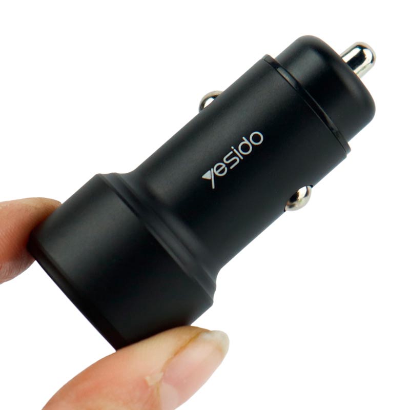 شارژر فندکی فست شارژ Yesido Y42 2.4A QC3.0 PD 42W