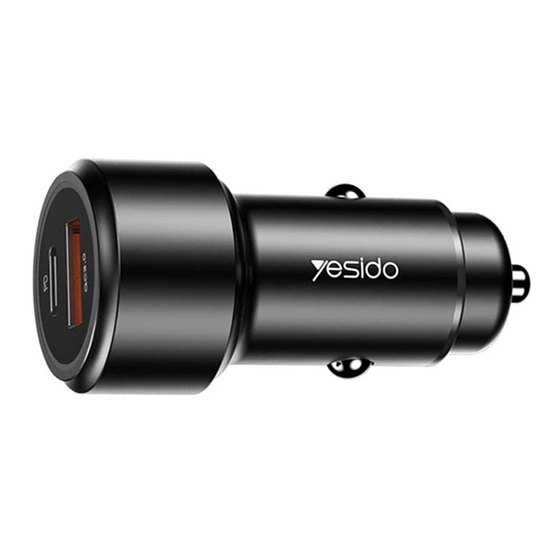 شارژر فندکی فست شارژ Yesido Y42 2.4A QC3.0 PD 42W
