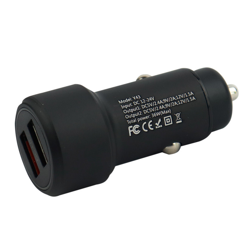 شارژر فندکی فست شارژ Yesido Y43 QC3.0 2.4A PD 36W