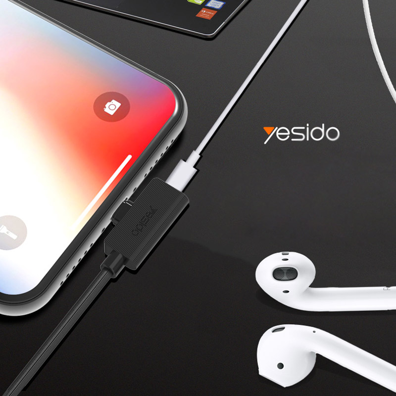 کابل تبدیل Yesido YAU03 USB To Dual Lightning 1.2m