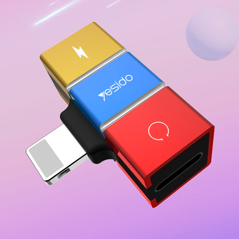 تبدیل Yesido YAU08 Lightning to Dual Lightning