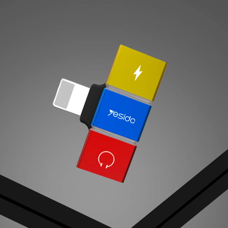 تبدیل Yesido YAU08 Lightning to Dual Lightning
