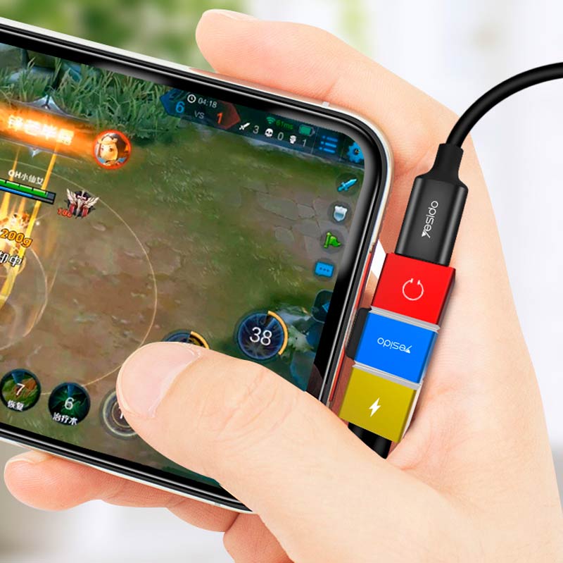 تبدیل Yesido YAU08 Lightning to Dual Lightning