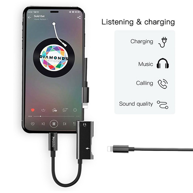 تبدیل Yesido YAU12 Lightning to Dual Lightning