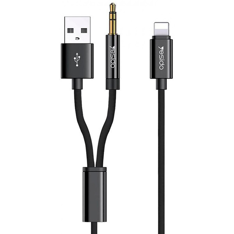 کابل تبدیل Yesido YAU18 Lightning To AUX / USB 1.2m