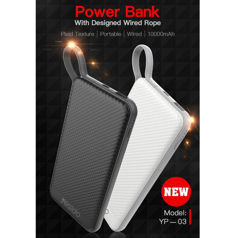 پاور بانک 10000 یسیدو Yesido YP-03 MicroUSB
