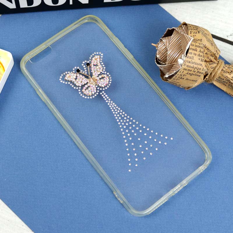 قاب ژله ای نگینی Younicou iPhone 6 Plus / 6s Plus پروانه