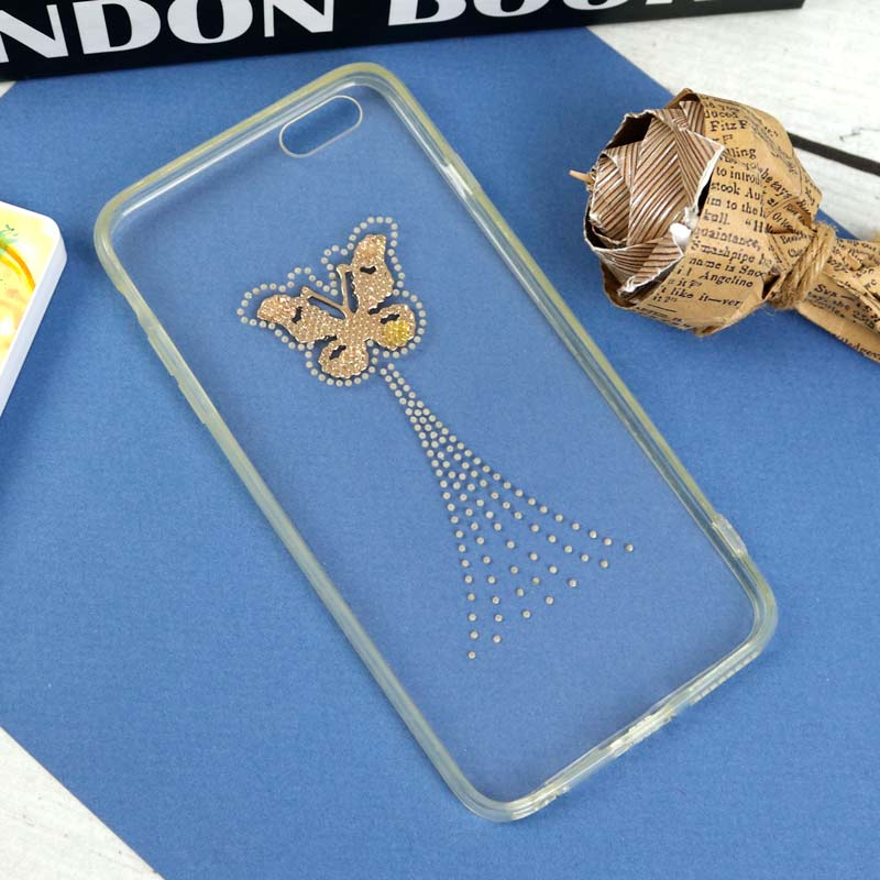 قاب ژله ای نگینی Younicou iPhone 6 Plus / 6s Plus پروانه