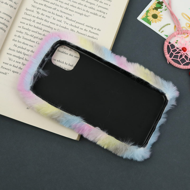 قاب پشمالو رنگین کمانی آیفون iPhone 11