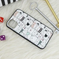 قاب پشت گلسی طرحدار گربه iPhone 11