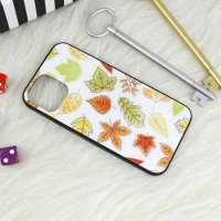 قاب پشت گلسی طرحدار برگ پاییزی iPhone 12 / 12 Pro