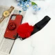 قاب ماربل طلایی پوم پوم دار + پاپ سوکت الماسی آیفون iPhone 12 Mini